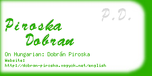 piroska dobran business card